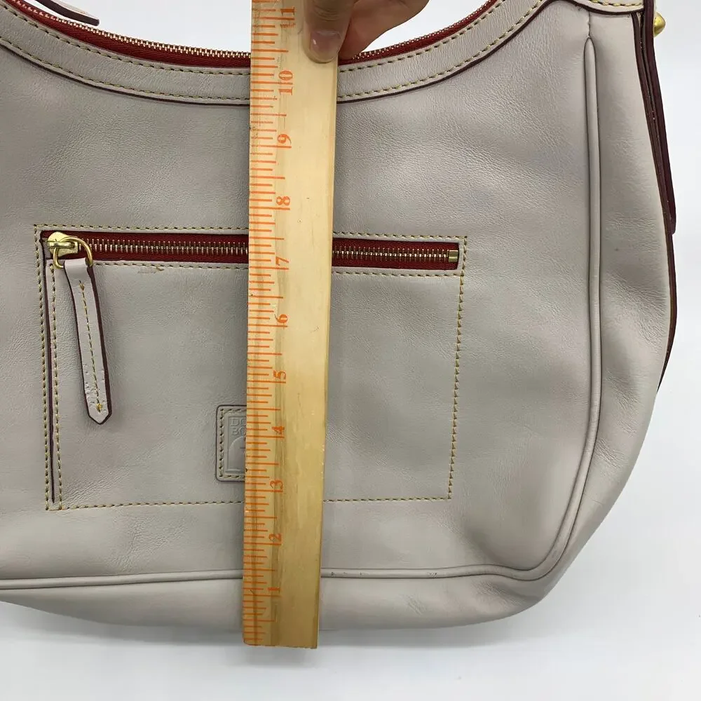 Dooney & Bourke Crossbody Florentine Leather Purse Ecru Large Bags - Picture 6 of 16